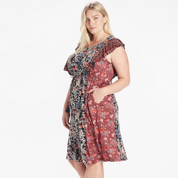 Lucky Brand Dresses & Skirts - Lucky Brand Dress 3X Mixed Floral Boho New